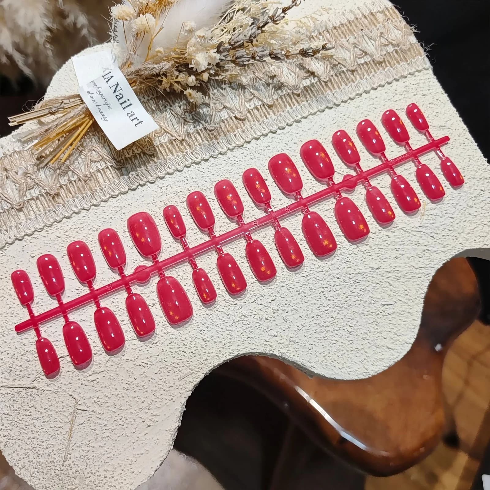 Macskaszem üveggyöngyös felragasztható műkörmök